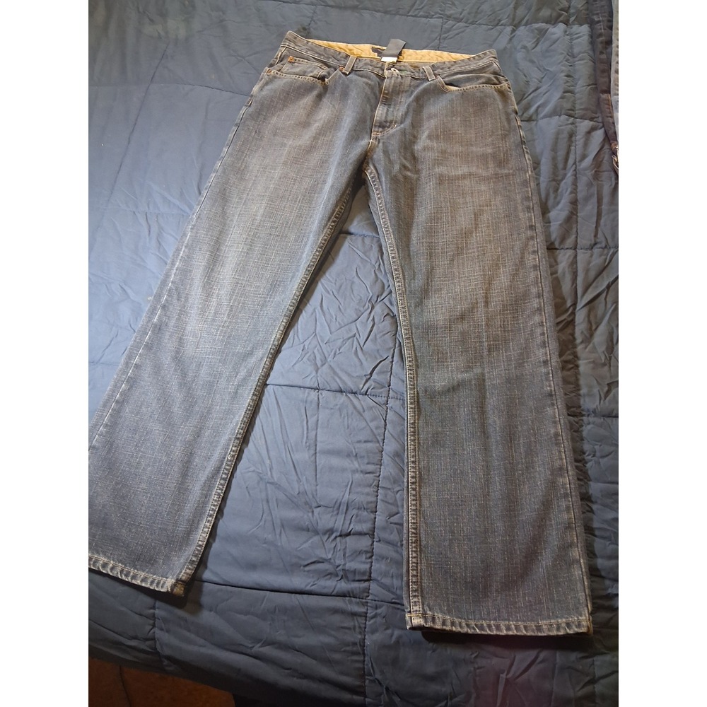 Tommy Hilfiger Freedom Fit Mens Blue Denim Straight Leg Jeans 33x30